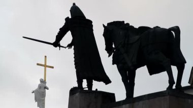 Vilnius, Litvanya'nın görünümü. Eski Avrupa tarihi şehir.