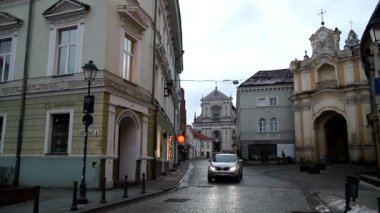 Vilnius, Litvanya'nın görünümü. Eski Avrupa tarihi şehir.
