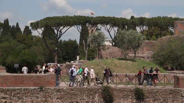 Roman Forum Římě Římská Architektura Památky Staré Slavné Atrakcí Říma — Stock video