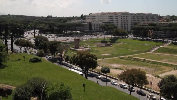 Roman Forum Římě Římská Architektura Památky Staré Slavné Atrakcí Říma — Stock video