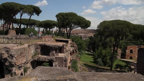 Roma Talya Roma Forumu Roma Mimarisi Simgesel Roma Talya Nın — Stok video