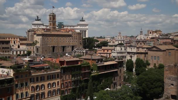 Römisches Forum Rom Italien Römische Architektur Und Wahrzeichen Alte Und — Stockvideo