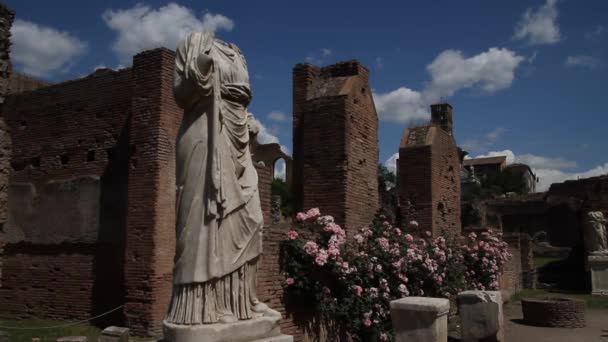 Forum Romanum Rom Italien Romersk Arkitektur Och Sevärdheter Gamla Och — Stockvideo