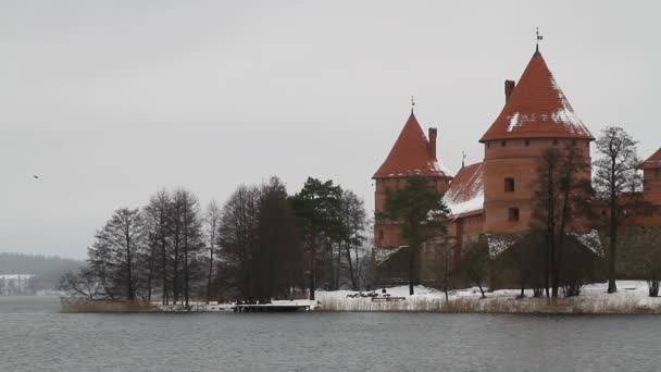 Замок Тракай Вильнюсом Литва — стоковое видео
