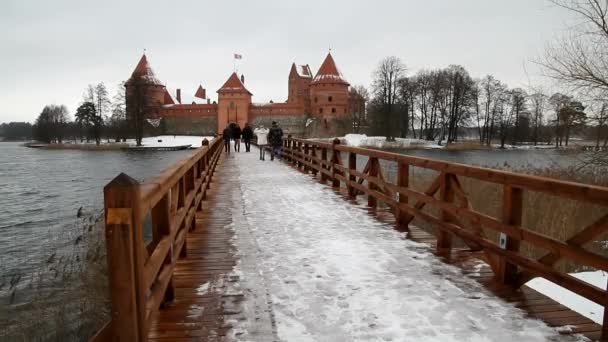 Trakai Castle Vilnus Lithuania — Stock Video
