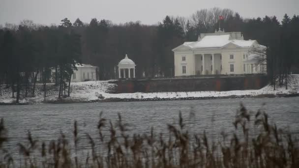 Trakai Castle Bei Vilnus Litauen — Stockvideo