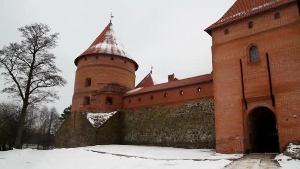 Hrad Trakai Poblíž Vilnus Litva — Stock video