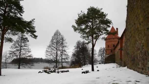 Hrad Trakai Poblíž Vilnus Litva — Stock video