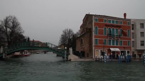 Венеция Зимой Венеция Январе Вид Каналы Итальянской Венеции Старые Здания — стоковое видео