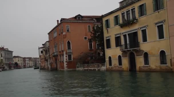 Venecia Invierno Venezia Enero Vista Los Canales Venecia Italiana Edificios — Vídeos de Stock