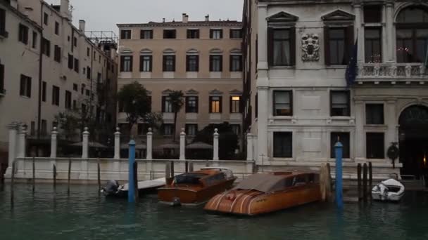 Kış Ocak Talyan Venedik Kanallar Görünümünü Venezia Venedik Eski Binalar — Stok video