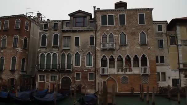 Venecia Invierno Venezia Enero Vista Los Canales Venecia Italiana Edificios — Vídeo de stock