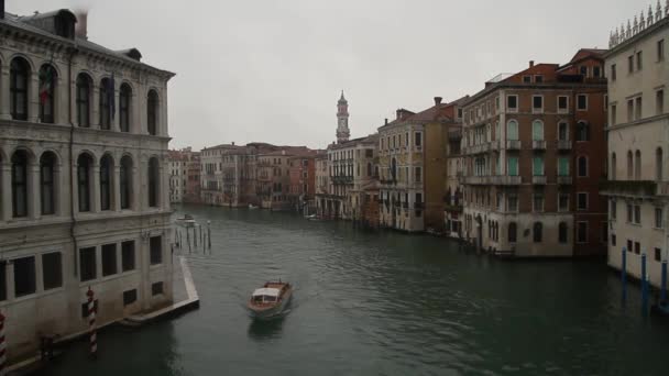 Benátky Zimě Venezia Lednu Zobrazit Kanály Italských Benátkách Staré Budovy — Stock video