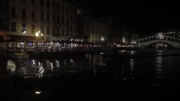 威尼斯在冬天 威尼斯在 看法运河在意大利威尼斯 旧建筑 — 图库视频影像