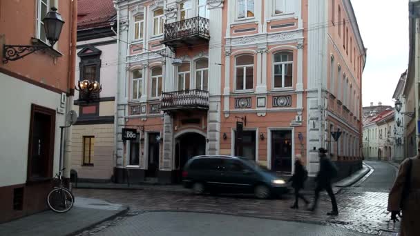 Vista Vilna Lituania Antigua Ciudad Histórica Europa — Vídeo de stock