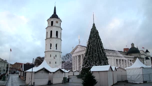 Vista Vilna Lituania Antigua Ciudad Histórica Europa — Vídeo de stock