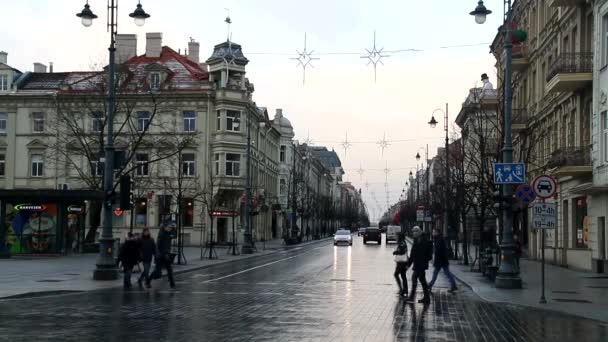 Vista Vilna Lituania Antigua Ciudad Histórica Europa — Vídeos de Stock