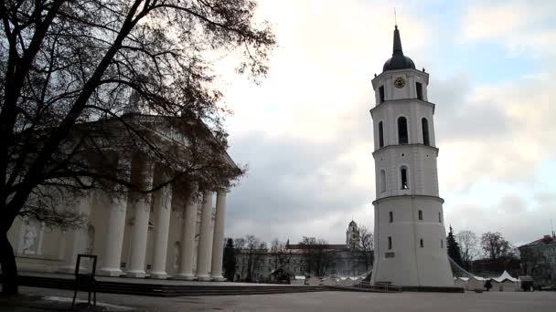 Vista Vilna Lituania Antigua Ciudad Histórica Europa — Vídeo de stock