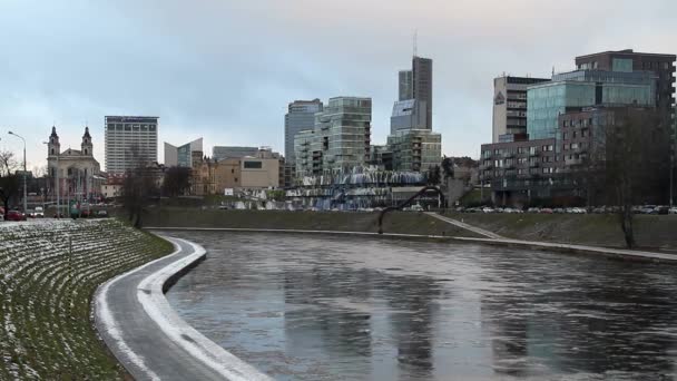 Vilnius Litvanya Nın Görünümü Eski Avrupa Tarihi Şehir — Stok video