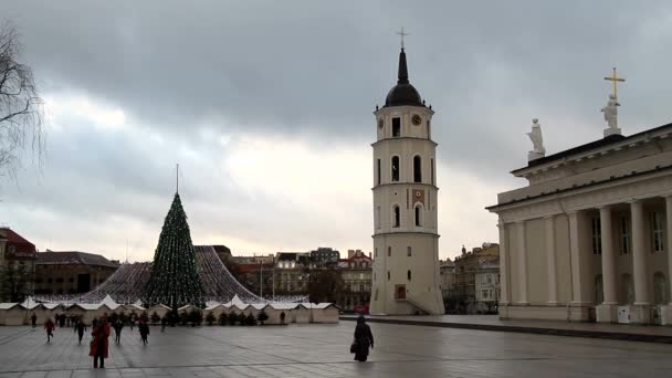 Vilnius Litvanya Nın Görünümü Eski Avrupa Tarihi Şehir — Stok video