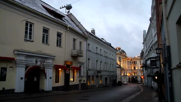 Nézd Vilnius Litvánia Európai Történelmi Óváros — Stock videók