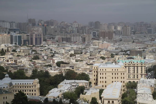 stock image View of Baku - historical Azerbaijan capital. Old streets, ancient buildings and modern architecture.