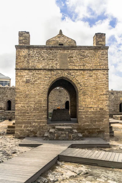 Tempio Del Fuoco Ateshgah Tempio Del Fuoco Nel Surakhani Vicino — Foto Stock