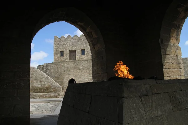 Tempio Del Fuoco Ateshgah Tempio Del Fuoco Nel Surakhani Vicino — Foto Stock