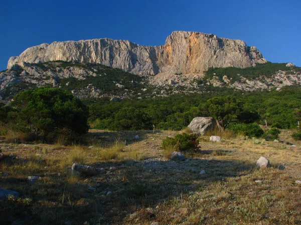 Crimée Nature Paysage Incroyable Montagnes Côte Mer Noire Avec Des — Photo