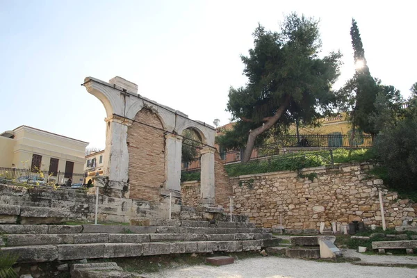 Splendido Paesaggio Urbano Atene Centro Storico Atene Tempio Del Partenone — Foto Stock