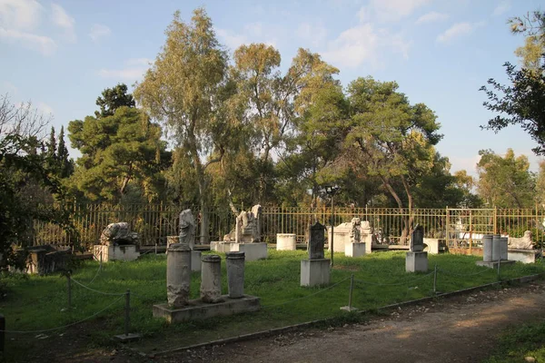 Bela Paisagem Urbana Atenas Cidade Velha Atenas Temple Parthenon Acropolis — Fotografia de Stock