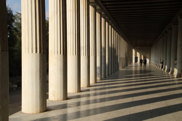 Gyönyörű Városkép Athén Régi Város Athéni Parthenon Templom Akropolisz Agora — Stock Fotó