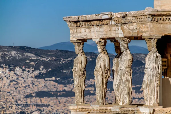 Akropolisz Athén Görögország Parthenon Templom Híres Régi Parthenon Templom Tornyával — Stock Fotó