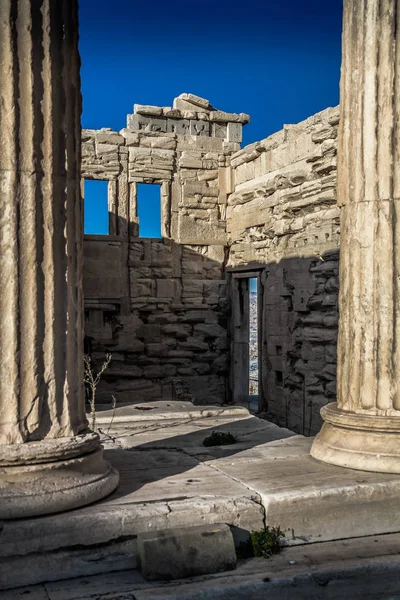 Акрополь Афин Греция Парфеноновым Храмом Знаменитый Старинный Храм Парфенон Является — стоковое фото