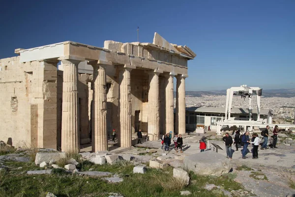 Acrópolis Atenas Grecia Con Templo Del Partenón Famoso Viejo Templo — Foto de Stock