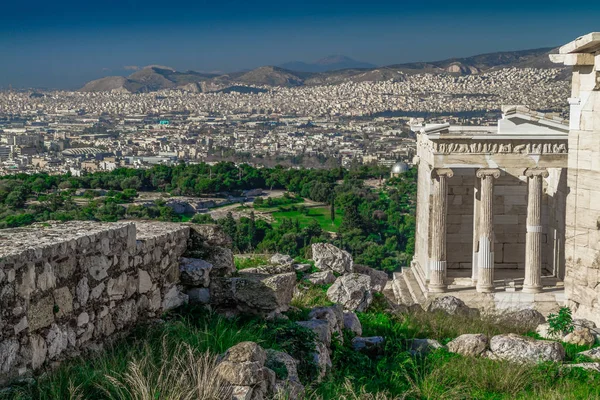 Acrópole Atenas Grécia Com Templo Partenon Famoso Antigo Templo Parthenon — Fotografia de Stock