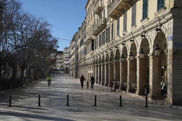 View Corfu Kerkyra Kerkyra Capital Corfu Island Greece Panagia Vlacherna — Stock Photo, Image