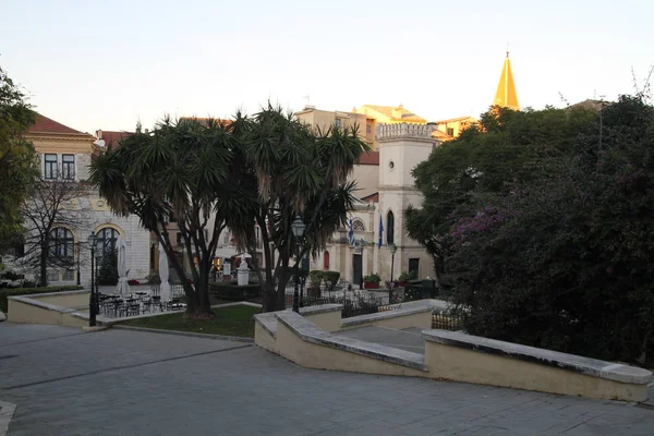 Zicht Corfu Kerkyra Kerkyra Hoofdstad Van Het Eiland Corfu Griekenland — Stockfoto