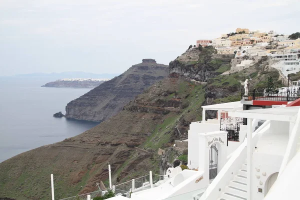 Santorini Griekenland Geweldig Uitzicht Santorini Aard Vulkaan Van Santorini Traditionele — Stockfoto