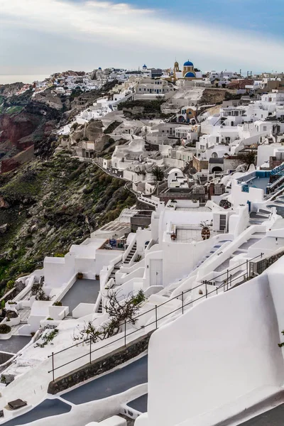 Santorini Griekenland Geweldig Uitzicht Santorini Aard Vulkaan Van Santorini Traditionele — Stockfoto