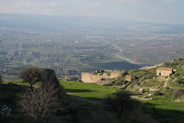 Acrocorinth Die Obere Festung Von Korinth Die Akropolis Des Antiken — Stockfoto