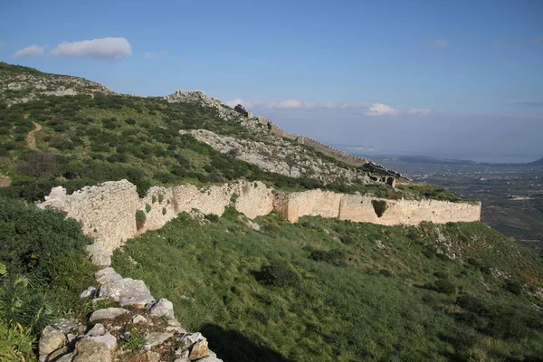 Acrocorinth Die Obere Festung Von Korinth Die Akropolis Des Antiken — Stockfoto