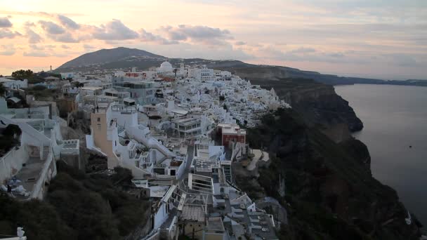 Santorini Grecja Niesamowite Widoki Natura Santorini Wulkan Santorynu Tradycyjnym Dla — Wideo stockowe