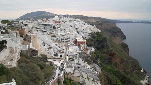 Santorin Grèce Vue Imprenable Sur Nature Santorin Volcan Santorin Maisons — Video