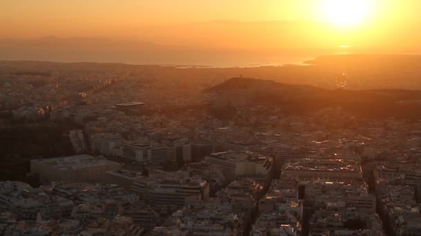 Wunderschönes Stadtbild Von Athens Die Altstadt Von Athens Und Der — Stockvideo