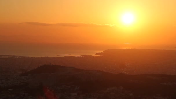 Magnifique Paysage Urbain Athènes Vieille Ville Athènes Temple Parthénon Acropole — Video