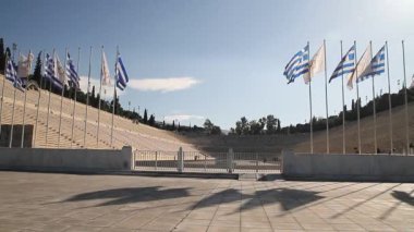 Atina güzel cityscape. Atina'nın eski şehir ve Akropol, Agora, Plaka ve antik kalıntıların Parthenon Tapınağı. 