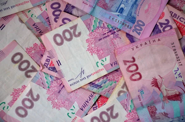 Українські Гроші Банкнота 200 Гривень — стокове фото