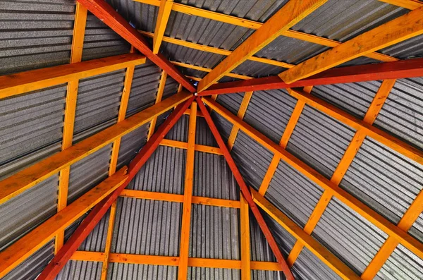 Interior view of the attic and its structures