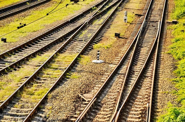 Railroad track rails — Stock Photo, Image